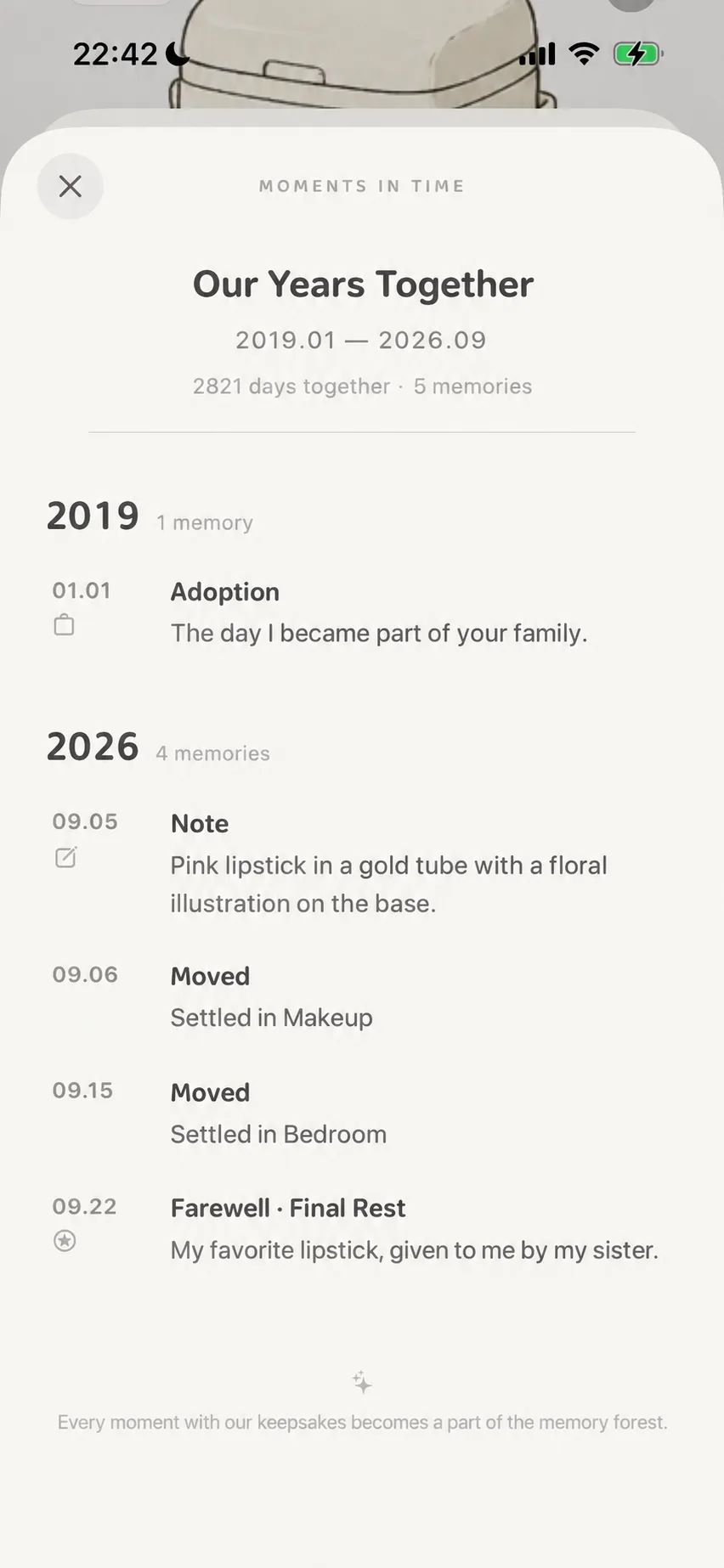 Complete Moments in Time vertical chronicle